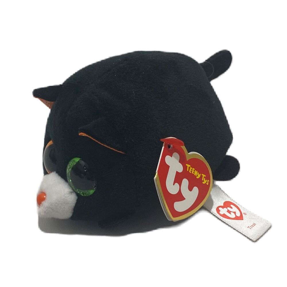 TY Halloween Beanie Boos Teeny TYs 4 Inch TREAT The Black Cat Plush Toy